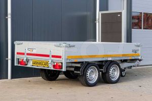 Eduard multitransporter 260x150cm 30cm aluminium borden laadvloerhoogte 72 cm 750kg ongeremd