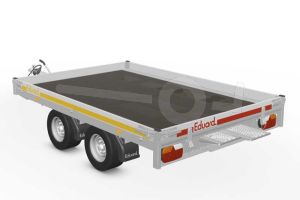 Eduard multitransporter 2618-4-POB10-200-56, Lxb 260x180cm, Bruto 2000kg (1465kg netto), Lvh 56cm, Alu borden 10cm, Tandemas geremd, Banden 195/55R10, Met oprijplaten (geen lier).