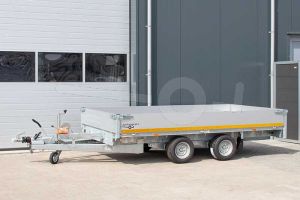 Eduard multitransporter tandemas 310x160cm 30cm aluminium borden 2700kg laadvloerhoogte 56cm