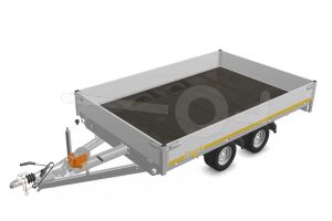 Eduard multitransporter 3120-4-PMB30-200-56, Lxb 310x200cm, Bruto 2000kg (1389kg netto), Lvh 56cm, Alu borden 30cm, Tandemas geremd, Banden 195/55R10, Met oprijplaten en lier.