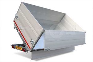 70cm hoge bovenscharnierende opzetborden voor Eduard plateauwagen, multitransporter of kipper 260x150 cm