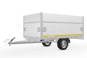 Opzetborden set 60cm (extra hoogte) bovenscharnierend 260x150cm, voor Eduard plateauwagen, kipper of multitransporter