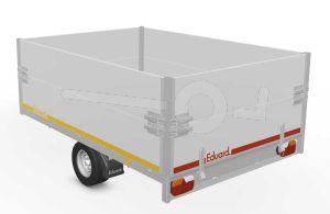 Opzetborden set 40cm (extra hoogte) bovenscharnierend 260x180, voor Eduard plateauwagen of multitransporter