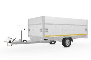 Opzetborden set 60cm (extra hoogte) bovenscharnierend 300x150cm, voor Eduard plateauwagen.