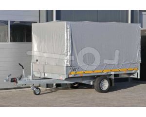 Standaard huifdoek voor Eduard plateauwagen 260x180, 130cm hoog vanaf de laadvloer (zonder frame) Kleur: 7500  grijs
