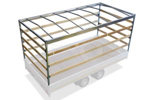Huifstellage 330x180x200cm 3318-S-STD-200 voor Eduard plateauwagen, multitransporter of kipper met een laadbak van 330x180cm. Hoogte 200cm, gemeten vanaf de laadvloer.