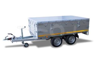 Vlakzeil compleet, voor Eduard Trailer plateauwagen en kipper 250x145, grijs 0712, ongemonteerd