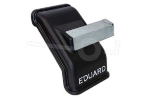 Kunststof spatscherm Eduard met steun, links