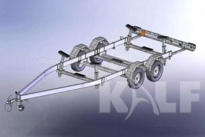 Kalf stallingstrailer Stall 2700 met spatborden 650x200 cm 2700 kg