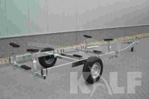 Kalf stallingstrailer Stall 1350 voor kielboot 600x200 cm 1350 kg