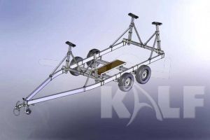 Kalf stallingstrailer voor kielboot 650x200 cm 2700 kg
