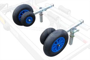 Optionele boeggeleiding 4 wiel centrerend en verstelbaar voor Kalf boottrailers uit de R, M, S en Z series.