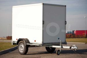 Power Trailer gesloten aanhangwagen 200x132x125cm enkelasser ongeremd 750kg