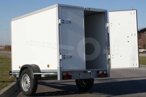 Geremde enkelasser Power Trailer gesloten aanhangwagen 200x132x125cm bruto laadvermogen 1000kg