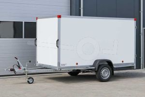 Power Trailer enkelasser gesloten aanhangwagen 307x180x188 cm bruto laadvermogen 750 kg geremd