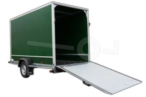 Optionele achterklep 125x125cm in plaats van twee achterdeuren Power Trailer gesloten aanhangwagen