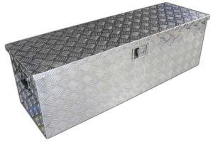 Aluminium materiaalkist 123 x 38 x 38 cm voorzien van slot en handvatten