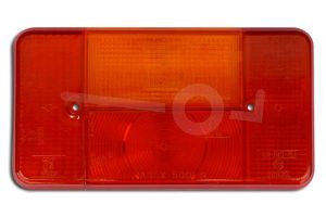 Achterlichtglas Radex 5001 links, los klein glas voor oudere serie IZI ongeremde bakwagens.