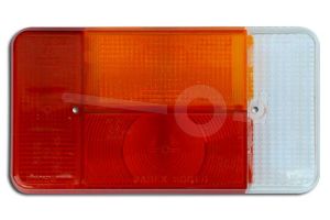 Achterlichtglas Radex 5001 rechts, los klein glas voor oudere serie IZI ongeremde bakwagens.