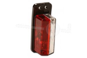 Breedte / zij-markerings licht 115x45mm. rood/wit aan flap