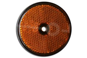 Reflector rond, oranje 60mm. schroef