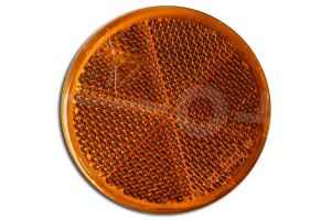 Reflector rond, oranje 60mm zelfklevend