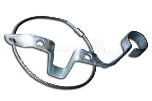 Hulpkoppeling steun met houder voor ongeremde aanhanwagens