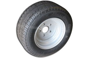 Reservewiel 195/55R10 voor geremde en gekeurde aanhangwagen. Steekmaat 5x112, ET  waarde 25.