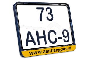 Witte motor kentekenplaat 21x14cm voor Cochet motortrailer