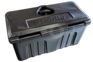 Stabilo kunststof materiaalkist met ge&iuml;ntegreerd slot, afmeting 530 x 250 x 300 mm