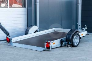 Humbaur HKT 152515 S verlaagbare aanhangwagen met hydraulische handpomp, afmeting 250x157cm, bruto 1500kg