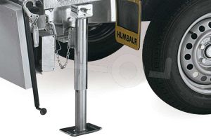 Steunpoten uitdraaibaar per set voor Humbaur gesloten plateauwagens. Ongemonteerd