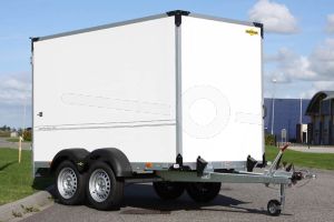 Humbaur tandemas gesloten aanhangwagen 304x151x180cm 2000kg
