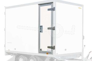 Zijdeur voor Humbaur gesloten aanhangwagen, 177x65cm met verdiept liggende krukespagnolet, voor binnenhoogte 1885mm