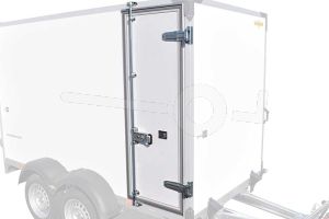 Zijdeur voor Humbaur gesloten aanhangwagen, 138x60cm met containersluiting, voor bakafmeting 251x132x152cm