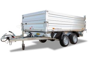 Aluminium opzetborden 35cm hoog voor Humbaur HTK 3-zijdige kipper met bakmaat 410x210cm.
