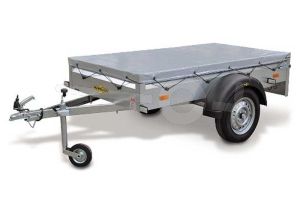 Vlakzeil voor Humbaur 1000 serie Steely 205 x 110 grijs. Ongemonteerd