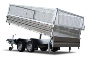 Loofrek gaas 60cm hoog voor Humbaur HTK 3-zijdige kipper met een laadbak van 314x175cm.