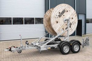 Kabelhaspel aanhangwagen Humbaur KTA 3500 afmeting 220x145x185cm.
