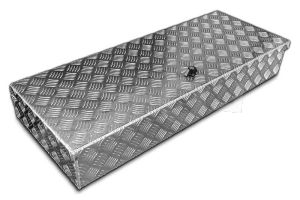 De Haan HAV materiaalkist aluminium 900x380x150mm, voorzien van vlinderslot, voor montage op de dissel