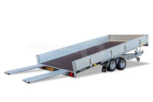 Kantelbare multitransporter met oprijklep Humbaur MTKA afmeting 420x218 cm bruto laadvermogen 3000 kg