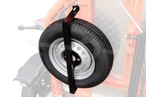 Reservewiel met houder voor Cochet motortrailer Duo
