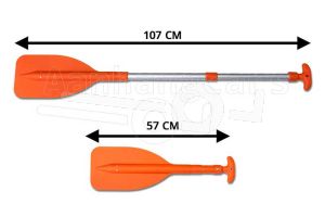 Telescopische peddel oranje