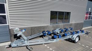Vlemmix Flex-Roll boottrailer, 630x220cm (lxb), bruto 1350kg (netto 1020kg), enkelas geremd