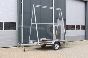 Reclamewagen Blyss BL751412WT, enkelas ongeremd, bruto 750kg (550kg netto )