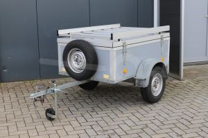 Verdonk bagagewagen, 150x100x45cm, Bruto 500kg, Enkelas ongeremd