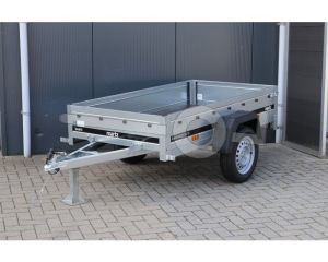 Aanhangwagen Martz Basic 201, 201x126, bruto 750kg(630 netto), stalen borden 30cm, banden 13", enkelas ongeremd