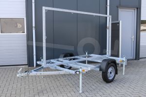 Reclamewagen aanhangwagen VDM enkelas ongeremd, bruto 750kg ( netto 600kg)