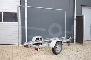 TwinArc reclame aanhangwagen, 290x140cm, Bruto 750kg, Enkelas ongeremd
