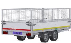 Loofrekken 310x160 (lxb bak) 60cm hoog voor Eduard plateuawagen, kipper of multitransporter met borden